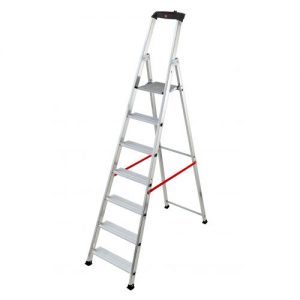 Hailo-8847-011-Escalera de tijera profesional Alu PRO (7 peldaños)
