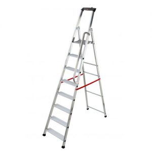 Hailo-8848-011-Escalera de tijera profesional Alu PRO (8 peldaños)