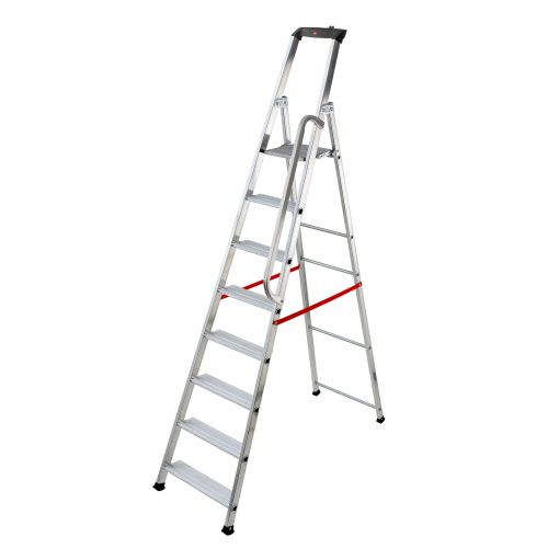 Hailo-8848-011-Escalera de tijera profesional Alu PRO (8 peldaños)