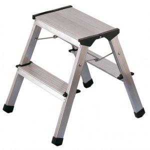 Hailo-4442-701-Taburete de aluminio D60 StandardLine (2x2 peldaños)