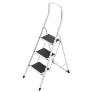 Hailo-4313-001-Taburete de acero Safety (3 peldaños)