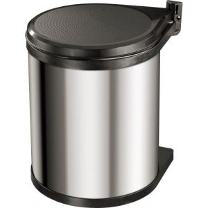 Hailo-3555-101-Cubo de basura integrable de 15 litros Compact-Box gris