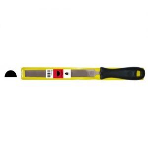 Erizo-LFNMCB6-Lima de mecánico media caña basta de 6" con mango negro y funda de plástico