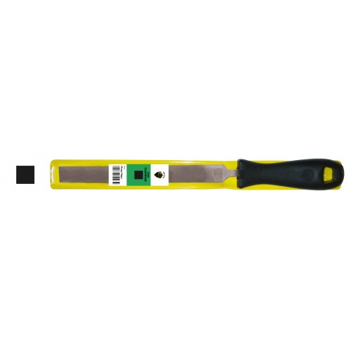 Erizo-LFNCE10-Lima de mecánico cuadrada entrefina de 10" con mango negro y funda de plástico
