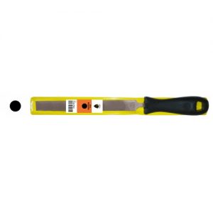 Erizo-LFNRE8-Lima de mecánico redonda entrefina de 8" con mango negro y funda de plástico
