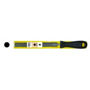 Erizo-EFNRE8-Escofina redonda entrefina de 8" con mango negro y funda de plástico