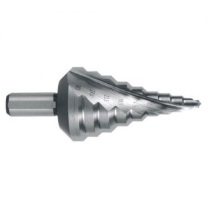 Ruko-101091-Broca escalonada HSS sistema métrico. Agujeros previos a roscar DIN/EN 60423 Ø 5,3-38,5 mm (11 pasos)