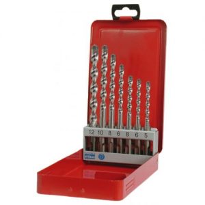 Ruko-213246-Juego de 7 brocas de 3 labios para martillo SDS-plus (Ø 5-6-8 x 110 mm + Ø 6-8-10-12 x 160 mm)